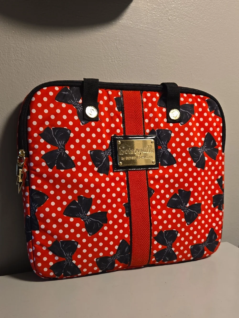 Betsey Johnson Red Polka Dot Bow Tablet Case
